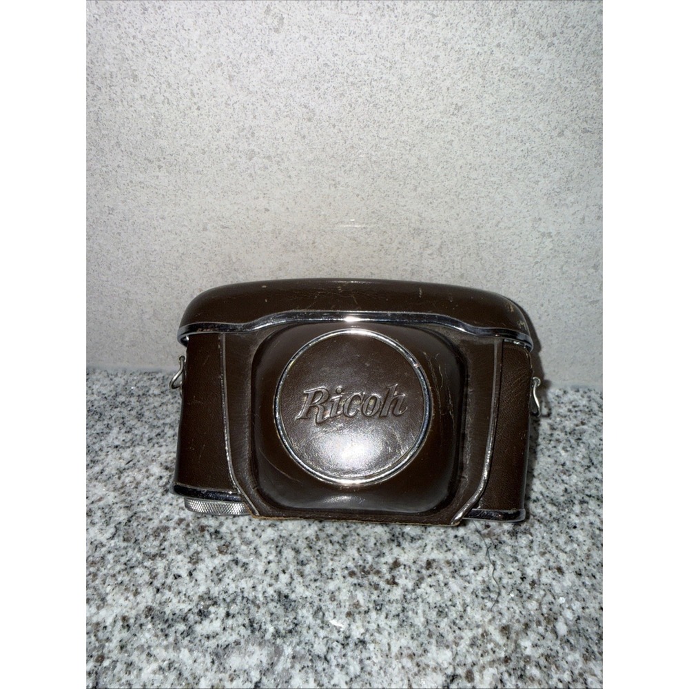 vintage Ricoh 500 Riken lens 1:2.8 camera Not Tested Leather Case No Strap